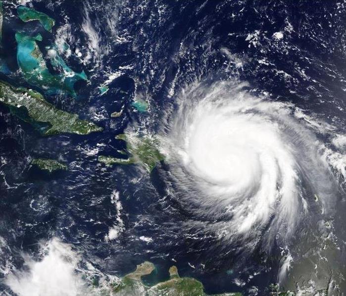 Picture of a hurricane from a satellite 