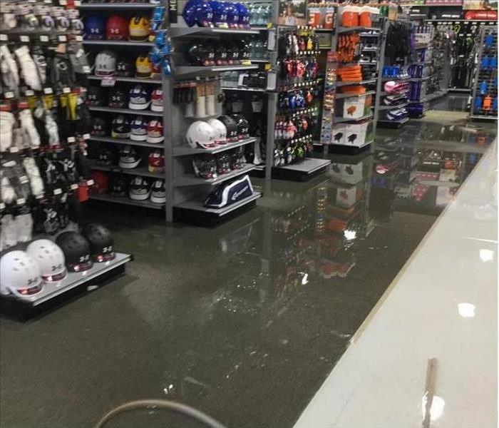 A flood inside of a business
